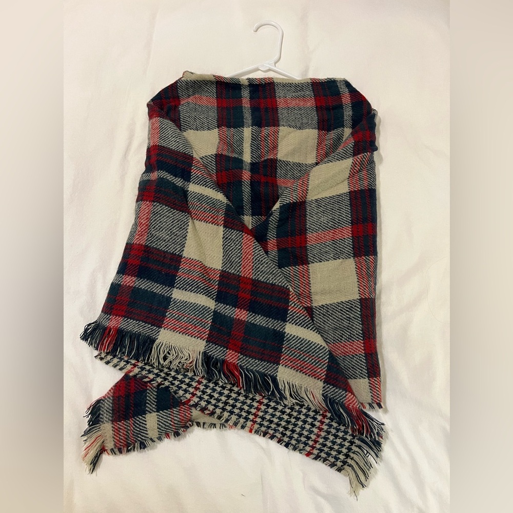 Tartan plaid poncho